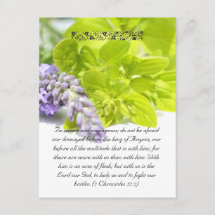 Bibelstelle, Kräuter nah Postkarte