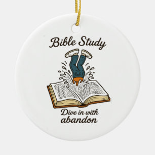 Bibelstudie Keramik Ornament
