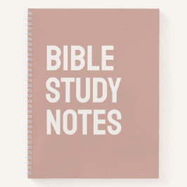 Bibelstudiennotizen – Rosé-Taupe-Spiralblock Notizbuch