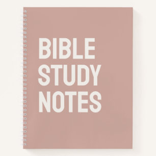 Bibelstudiennotizen – Rosé-Taupe-Spiralblock Notizbuch