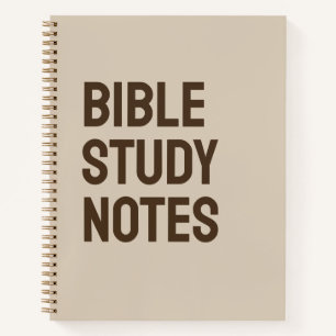 Bibelstudiennotizen – Taupe Braun Minimalistisch Notizbuch