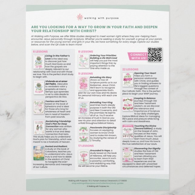 Bibelstudienoptionen für erwachsene Frauen Flyer (Vorne)