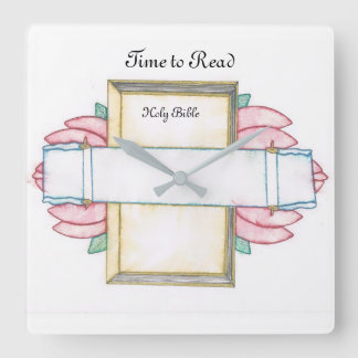 Bibeluhr Quadratische Wanduhr