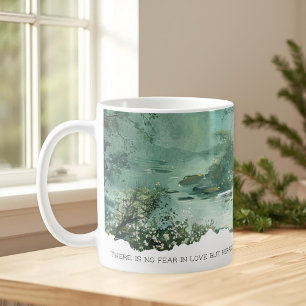 Bibelvers 1 Johannes 4:18 Nature Faith Tasse