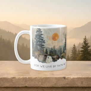 Bibelvers 2. Korinther 5:7 River Faith Becher Kaffeetasse