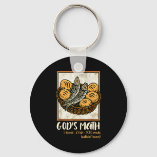 Bibelvers christlich Jesus Fische & Brote Gehen Schlüsselanhänger