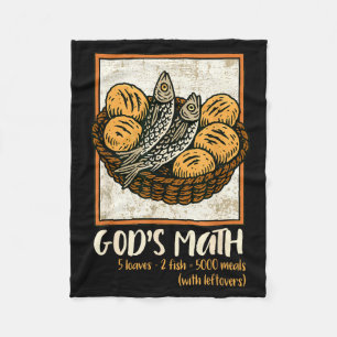 Bibelvers Christlich Jesus Fische & Brote Los Fleecedecke