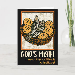 Bibelvers christlich Jesus Fische & Brote Los Karte