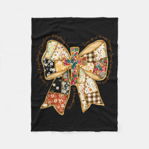 Bibelvers Coquette Christlich Jesus Schleife Patch Fleecedecke