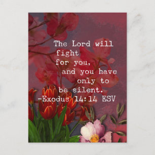 Bibelvers Exodus 14:14 Postkarte