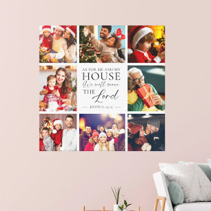 Bibelvers Foto-Collage Familie religiös Leinwanddruck