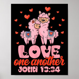 Bibelvers Johannes 13&#; Lama Valentinstag Christ Poster