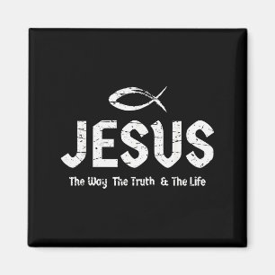Bibelvers Johannes 14_6 Jesus Der Weg Wahrheit & L Magnet