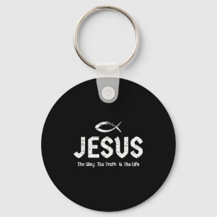 Bibelvers John 14_6 Jesus Der Weg Wahrheit & L Schlüsselanhänger