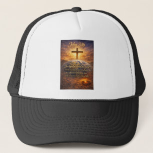 Bibelvers John 3:16 Trucker-Mütze Truckerkappe