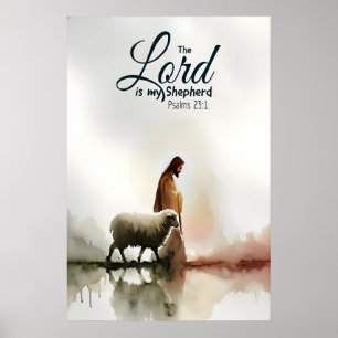 Bibelvers Kunst Druck, Psalm 231 Christlich Poster