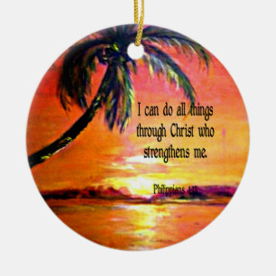 Bibelvers, Philipper 4:13 Badezimmer Set Keramik Ornament