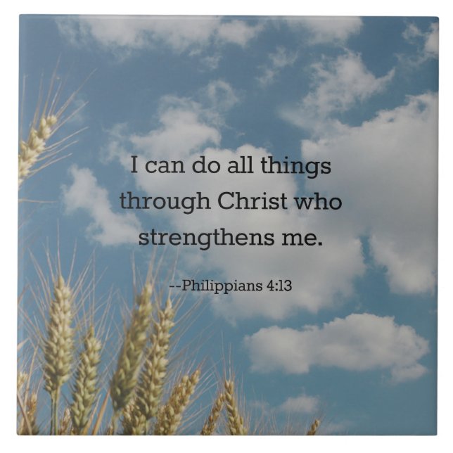 Bibelvers, Philipper 4:13 Fliese (Vorderseite)