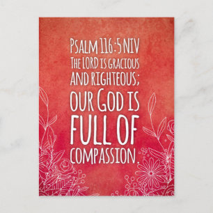 Bibelvers Psalm 116,5 Postkarte