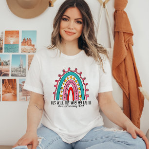 Bibelvers Regenbogen Schrift T-Shirt