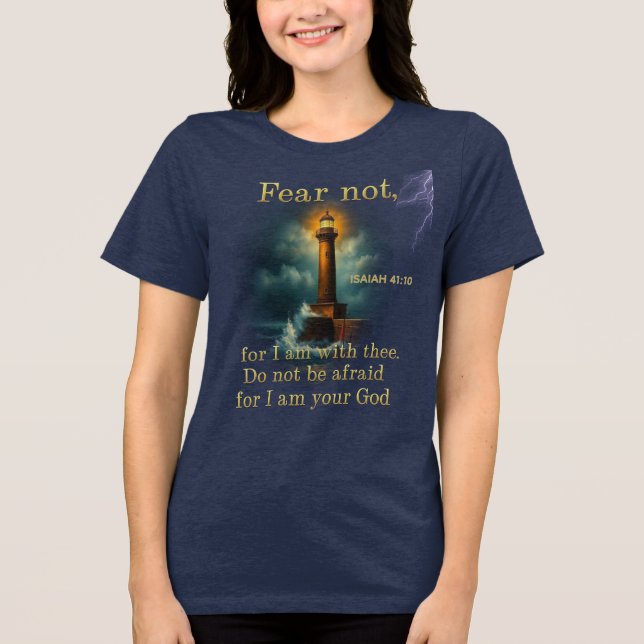 Bibelvers Schrift 2-seitig Tri-Blend Shirt (Vorderseite)