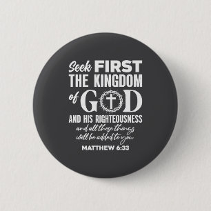 Bibelvers Sucht zuerst das Reich Gottes Christlich Button