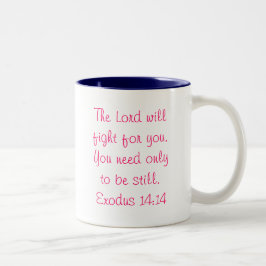 Bibelvers-Tasse Zweifarbige Tasse