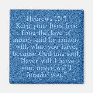 Bibelverse 13:5-Magnet Magnet