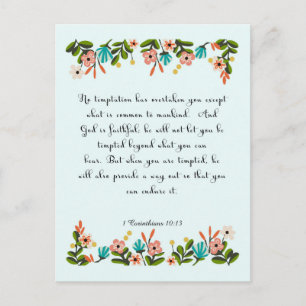 Bibelverse Art - 1 Korinther 10:13 Postkarte
