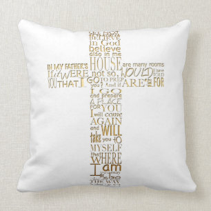 Bibelverse aus John 14 Goldbriefen Pillow Kissen