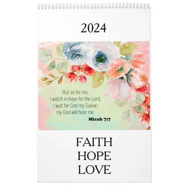 Bibelverse - Blumenkalender 2024 Kalender (Titelbild)