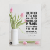 Bibelverse Card Mark 11:24 - Postkarte