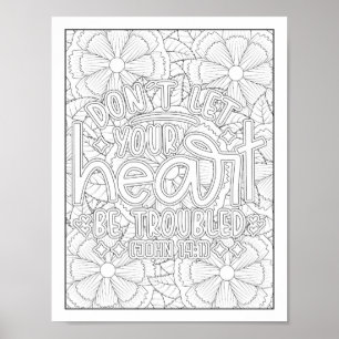 Bibelverse/Christliche Erwachsenenfärbung Poster