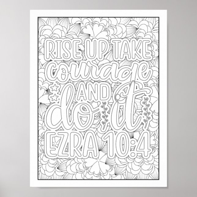 Bibelverse/Christliche Erwachsenenfärbung Poster (Vorne)