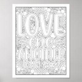 Bibelverse/Christliche Erwachsenenfärbung Poster