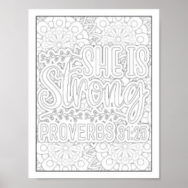 Bibelverse/Christliche Erwachsenenfärbung Poster