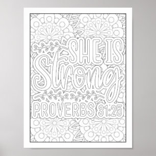 Bibelverse/Christliche Erwachsenenfärbung Poster