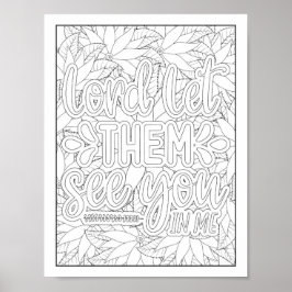 Bibelverse/Christliche Erwachsenenfärbung Poster