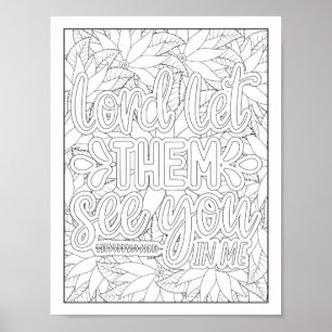 Bibelverse/Christliche Erwachsenenfärbung Poster