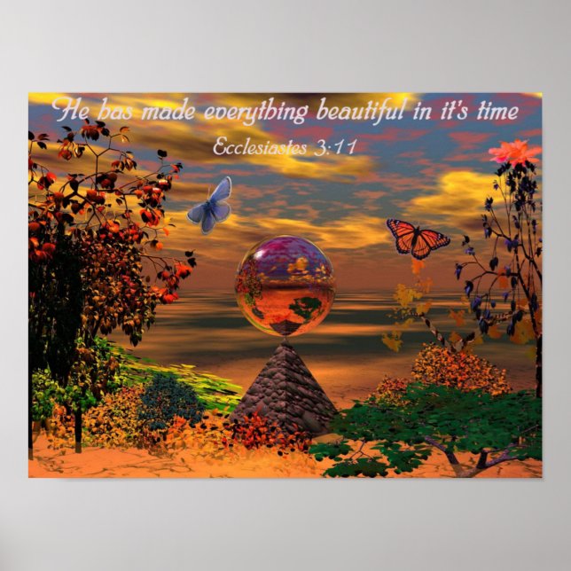 Bibelverse Christliches Poster Ecclesiastes 3:11 (Vorne)