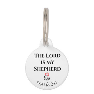 Bibelverse, Der Herr ist mein Hirte, Psalm 23 Haustiermarke