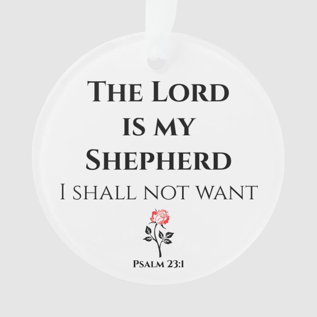 Bibelverse, Der Herr ist mein Hirte, Psalm 23 Ornament (Vorderseite)
