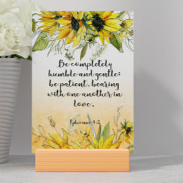 Bibelverse Ephesians Card Tischnummer