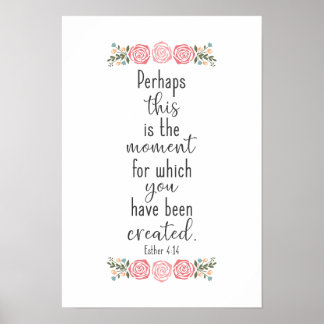 Bibelverse - Esther 4:14 Poster