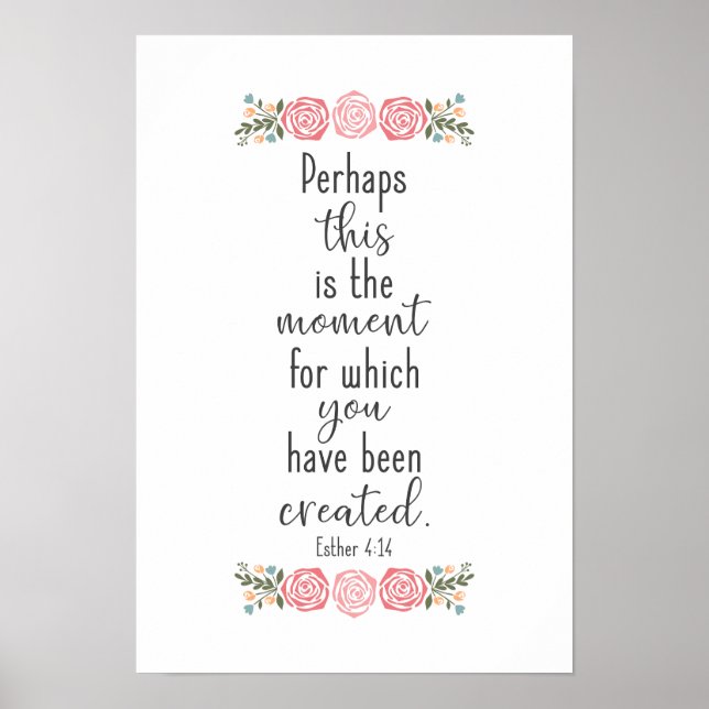 Bibelverse - Esther 4:14 Poster (Vorne)