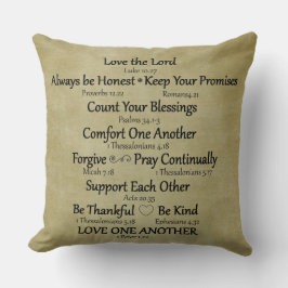 Bibelverse - Familienregeln Kissen