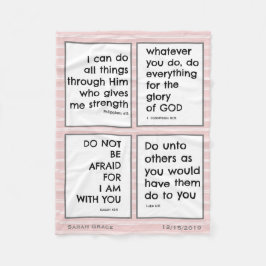 Bibelverse für Kinder, maßgeschneidert Fleecedecke