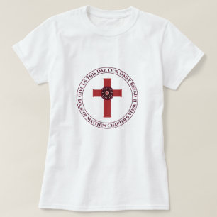 Bibelverse geben uns heute Gerahmten Cross Monogra T-Shirt