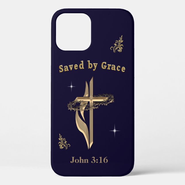 Bibelverse gerettet von Grace Case-Mate iPhone Hülle (Rückseite)