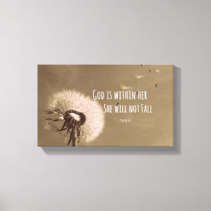 Bibelverse: Gott ist in ihr, sie wird nicht fallen Leinwanddruck